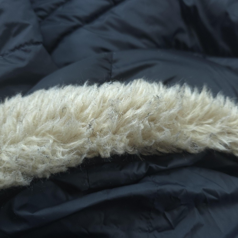 Mountain Hardwear Coat Womens Medium Black Hooded Down Parka Faux Fur Quilted - Picture 9 of 15